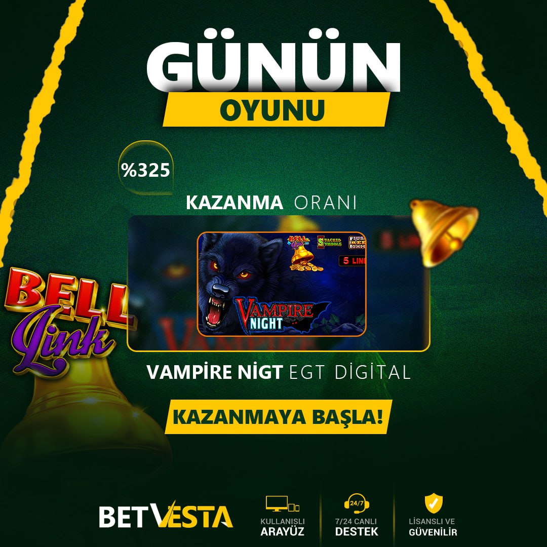 🎰BetVesta'da Günün slot oyunu  ile Fazladan kazan! 🎰

💲Yatırımını yap , özel bonuslardan istediğini seç, günün kazançlı slotu ile kazancın keyfini çıkar!  💲

🫰Büyük kazançların yer aldığı eşsiz atmosfer, BetVesta'da! 🫰

🌐KESİNTİSİZ ERİŞİM🛡
heylink.me/BetVesta/
