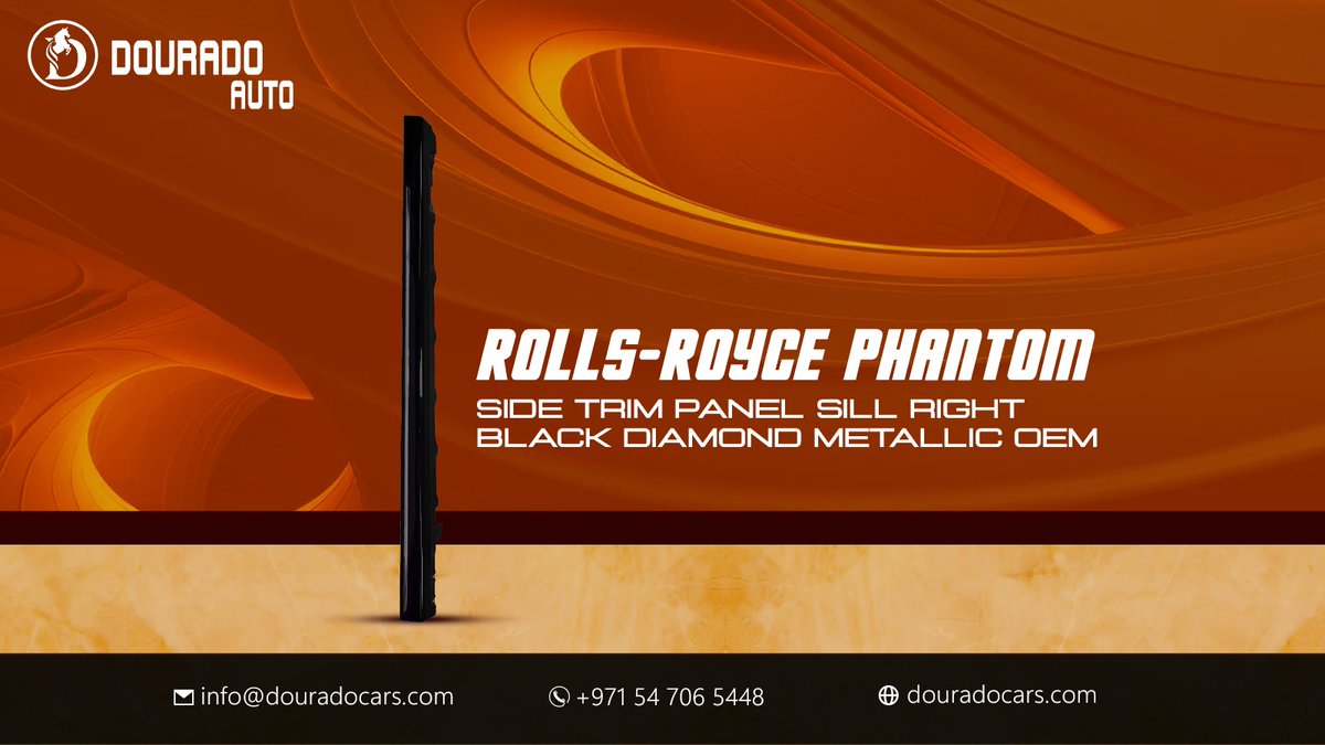 DouradoAuto's tweet photo. ❤️ Redefine luxury with the Rolls-Royce Phantom Side Trim Panel Sill in stunning Black Diamond Metallic✨At Dourado Auto Service! https://t.co/KYbcwMOrqW  📷
#RollsRoyce #phantom #autoparts #caraccessories #bodyparts #sparepartsshowroom #autopartsstore #carparts #autoworks #dubai https://t.co/crjiULBVYn