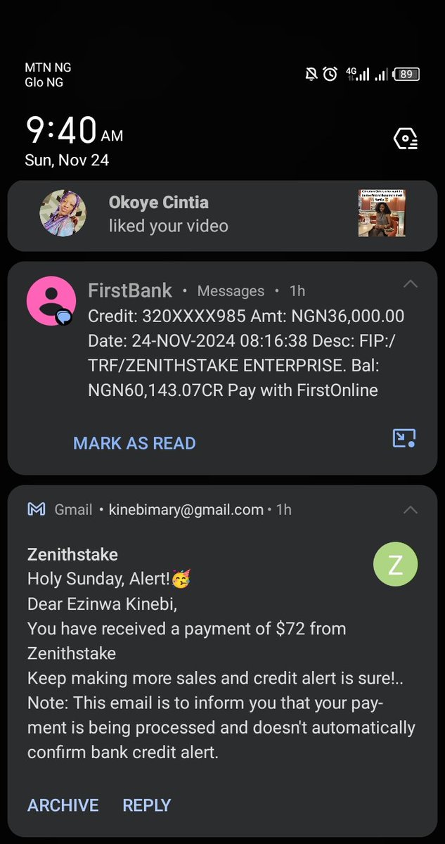 KinebiM's tweet photo. Indeed it's a Holy Sunday alert!!!!

In whatever you are doing, have a side hustle oooo.... This was made this week, tell me why I go stop AFFILIATE MARKETING?????

Thank you JESUS 🙌🙌 for your grace
Thank you @zenithstake for the opportunity https://t.co/3UgVoHKEVD