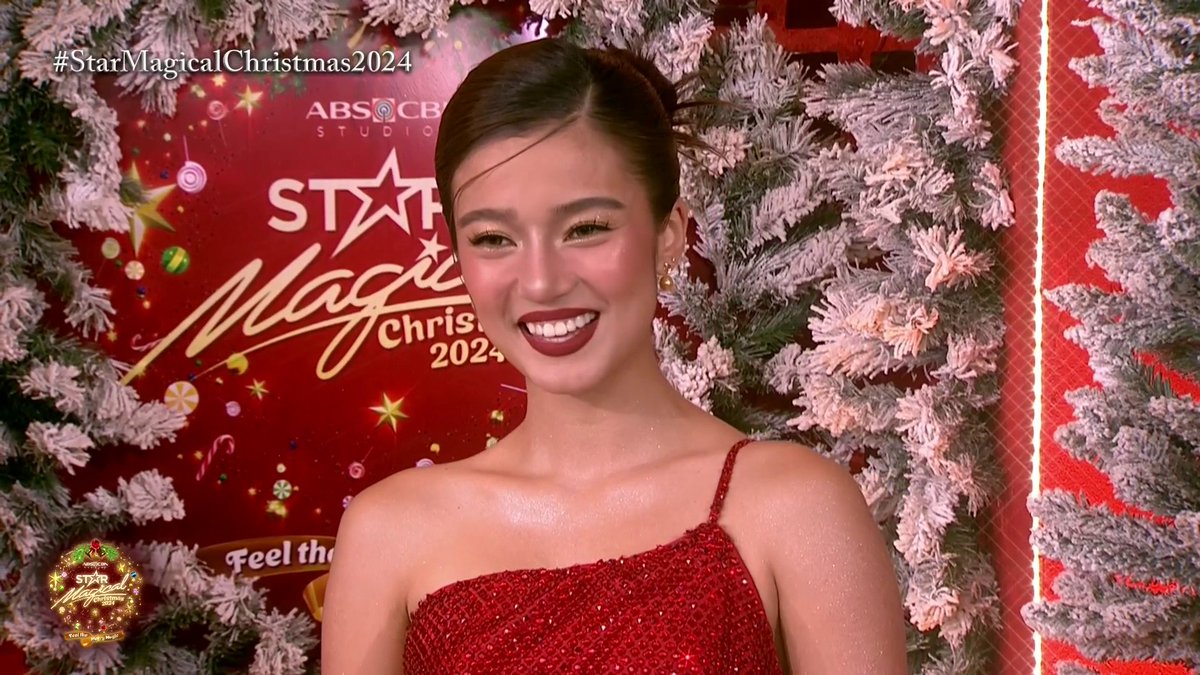 ABSCBN's tweet photo. #DonBelle is spreading Christmas cheer on the white carpet! #StarMagicalChristmas2024  

Don't miss the magic – watch LIVE: https://t.co/G5UiXpiH4U https://t.co/fXrDz8Mww7