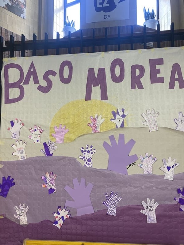 Azaroak 25. Emakumeen aurkako indarkeria ezabatzeko Nazioarteko Eguna. 
25 de noviembre. Día Internacional de la eliminación de la violencia contra la mujer.