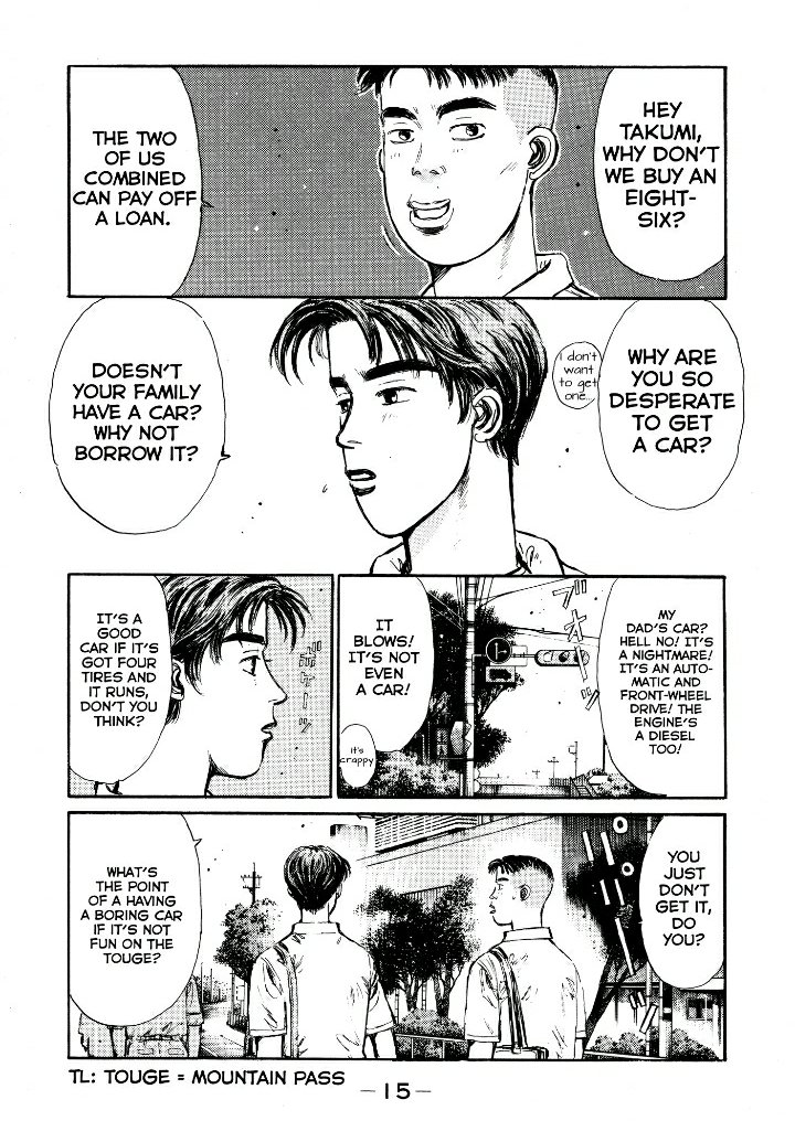 TheSalmonPink's tweet photo. Started reading Initial D over the weekend and man, this page kind of sums up how I've been feeling for the past few years now. Not Takumi's part, but about getting a car that's fun. https://t.co/yfMt1yEKm0