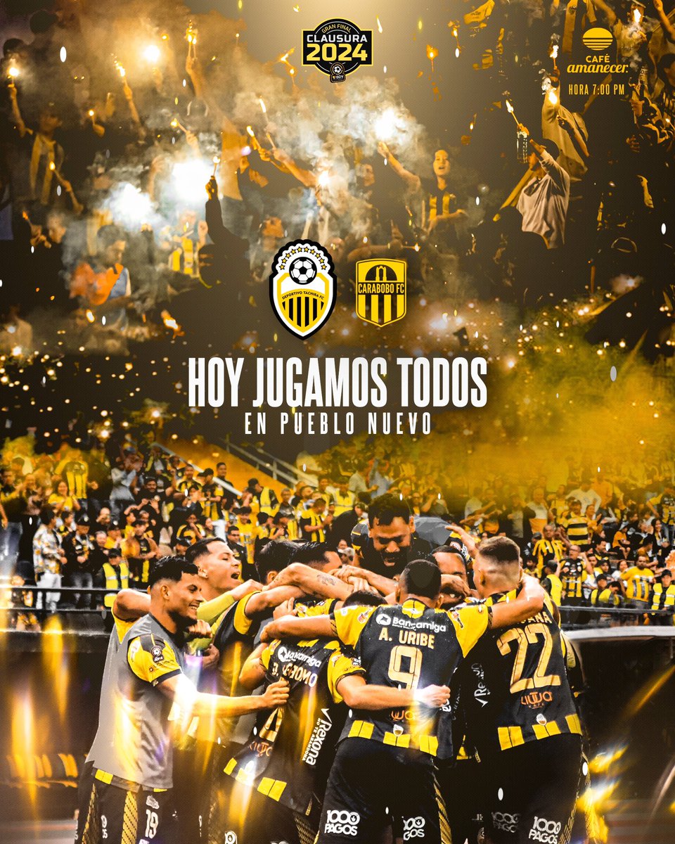 Llegó el día, AURINEGROS, todos con la amarilla y negra puesta, luciendo con AMOR el escudo en el pecho, porque esta noche tenemos una cita con nuestra linda historia 🏆📜

#VamosTáchira 💛🖤