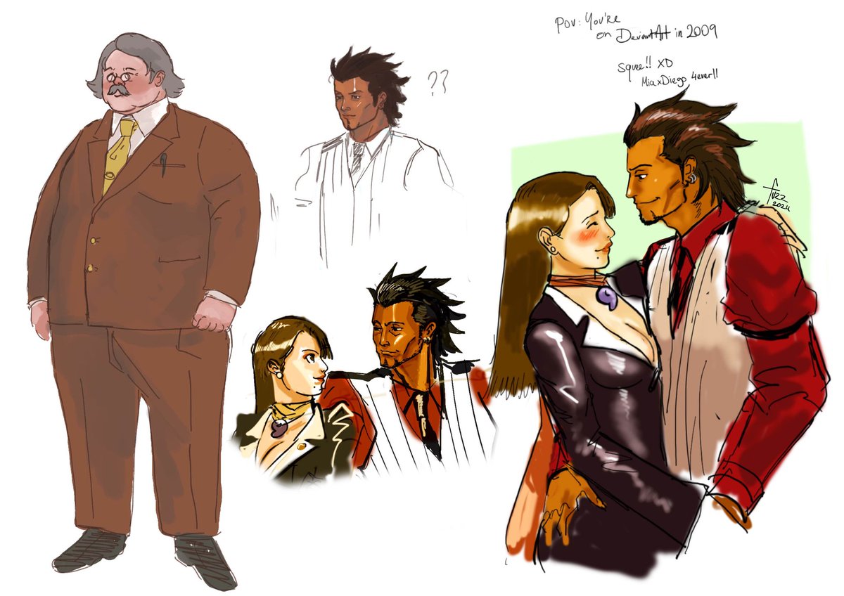 exaltedfuzz's tweet photo. Lawyers #AceAttorney #miego
[Marvin Grossberg, Diego Armando, Mia Fey] https://t.co/ehj3Jga8HR