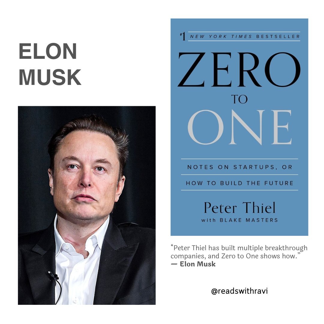 15 位亿万富翁推荐的 15 本书：🧵

1）埃隆·马斯克——《从 0 到 1》
作者：彼得·蒂尔