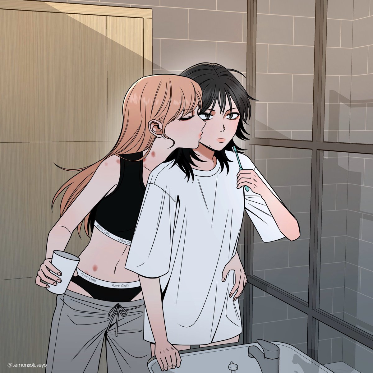 Morning kiss 😘
.
#gl #웹툰 #webtoon
