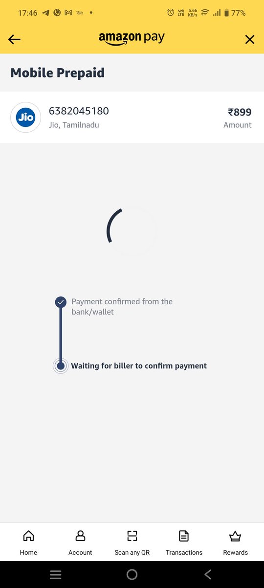 arunprasath_apt's tweet photo. @AmazonHelp @amazonpay still the problem is not resolved! @jagograhakjago @consaff @nch1915
Last 6 hours I couldn't recharge my phone... https://t.co/s2wGwJow3M