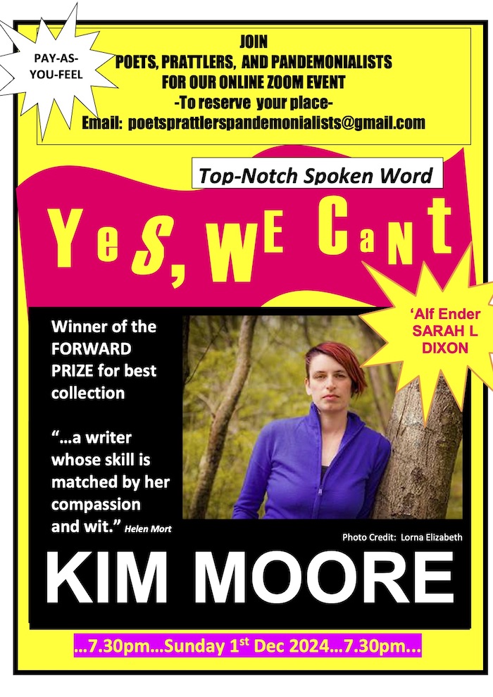 One week today, it's our final Yes We Cant of 2024. Want to join us at one of the best online poetry nights there is? Get in touch. 🙂