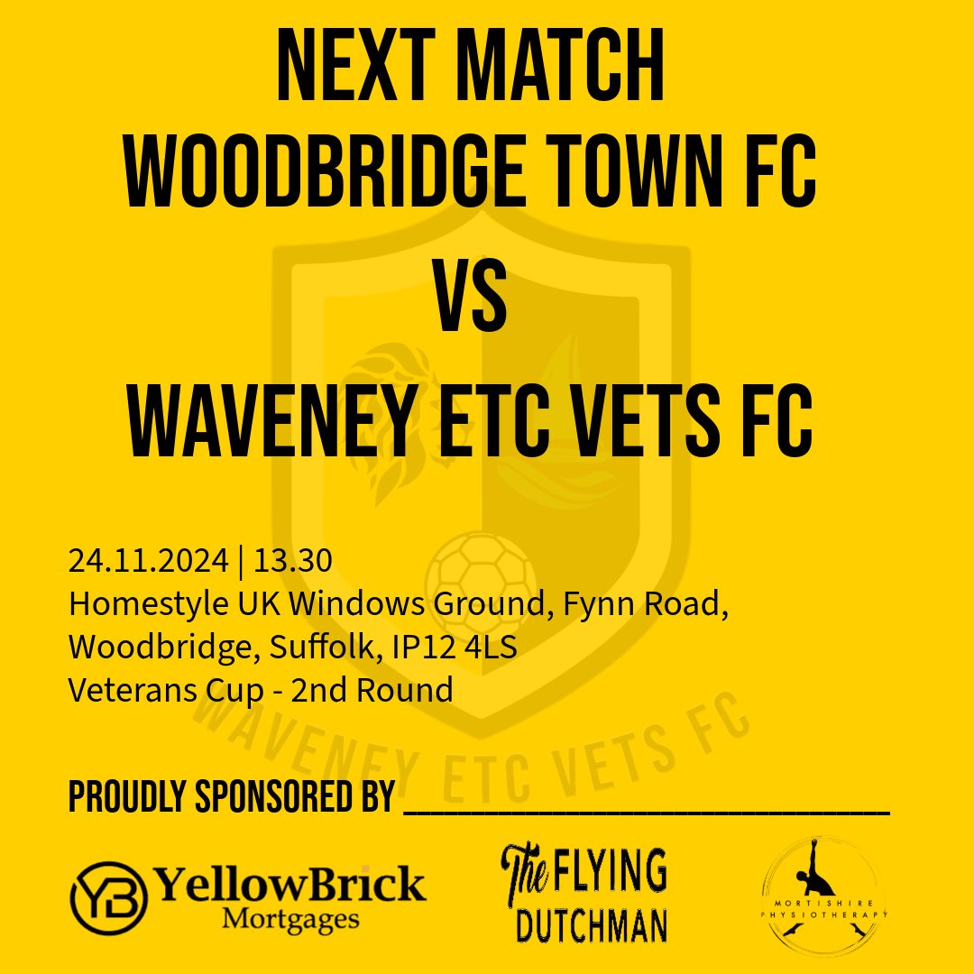 Today we have made the trip down the A12 to play one of the strongest vets teams in the Suffolk area in the second round of the Veterans Cup.