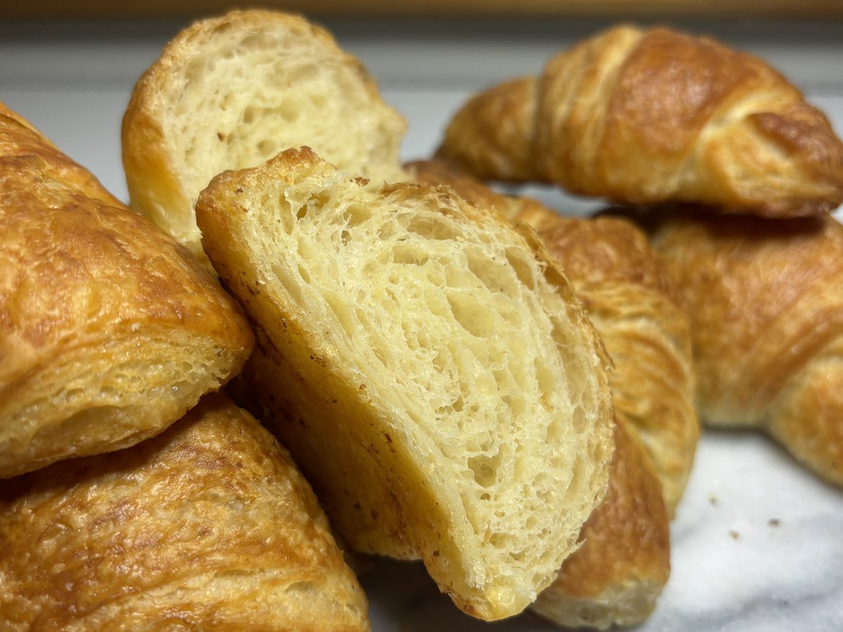 bakinghunter's tweet image. All butter croissants 🥐 love making these :)) a Paul Hollywood recipe #twitterbakealong #patisserie week #gbbo @thebakingnanna1  @Rob_C_Allen @marybethxx6