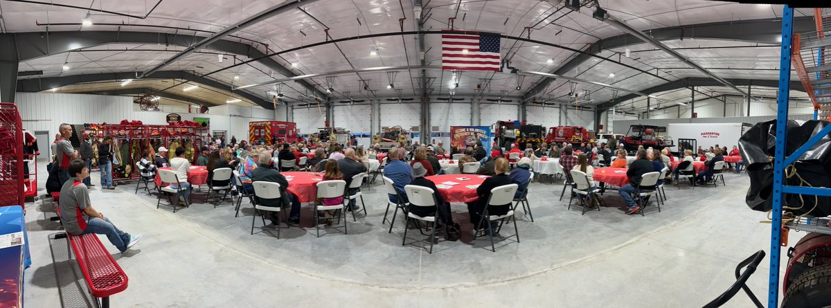 Congrats to PleasantonVFD on their #hosecutting  for their impressive new station.  Will serve the community for many years to come. And it's 💯 paid for on day 1 b/c of planning by rural fire board and community buy-in