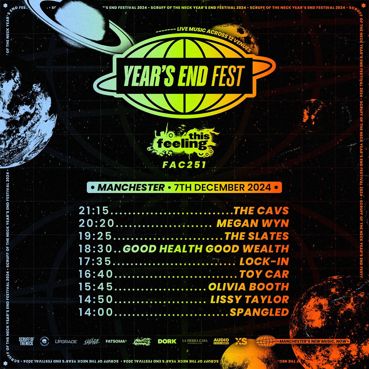 CavsBand's tweet photo. YEARS END FEST SET TIMES

We’ll be taking to the @This_Feeling stage at 21:15 at @factory_mcr on Saturday 7th December as part of @YearsEndFest 

Who’s coming down to see us??

Tickets still available, don’t miss out!! https://t.co/wfmNnfW0V8