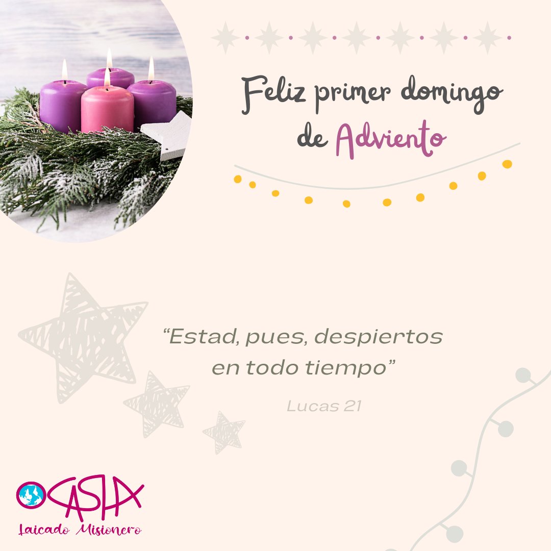 Feliz inicio de Adviento y bienvenido primer domingo... despiertos a la esperanza 🕯

#Adviento2024 #Misioneros #Laicos