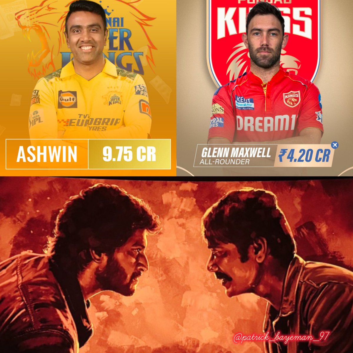 #IPLAuction2025 #IPL2025 #ipl2025auction <a href="/ashwinravi99/">Ashwin 🇮🇳</a>  
The OG IPL 2014 Rivalry 🔥🥶