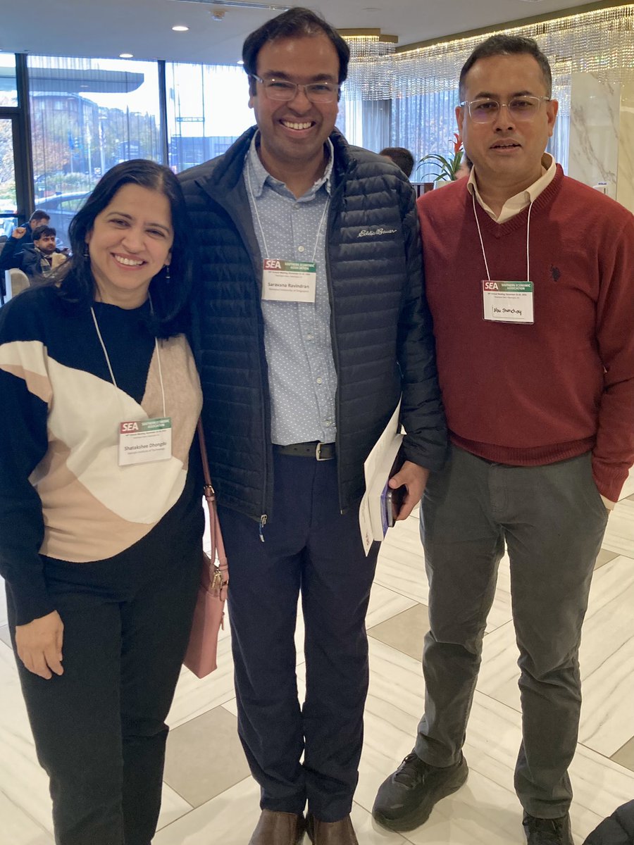 Shatakshee Dhongde (@povresearch_sd) on Twitter photo #2024SEA in DC. Met two of the smartest mentees <a href="/econmentoring/">AMIE</a> <a href="/prerna_dokania/">PRERNA DOKANIA</a> and <a href="/ridwanmhossain/">Ridwan Hossain</a> both doing excellent research. Always a delight to meet colleagues <a href="/Abu_Shonchoy/">Abu Syeid Shonchoy</a> and <a href="/saravana_econ/">Saravana Ravindran</a> #2024SEA in DC. Met two of the smartest mentees <a href="/econmentoring/">AMIE</a> <a href="/prerna_dokania/">PRERNA DOKANIA</a> and <a href="/ridwanmhossain/">Ridwan Hossain</a> both doing excellent research. Always a delight to meet colleagues <a href="/Abu_Shonchoy/">Abu Syeid Shonchoy</a> and <a href="/saravana_econ/">Saravana Ravindran</a>