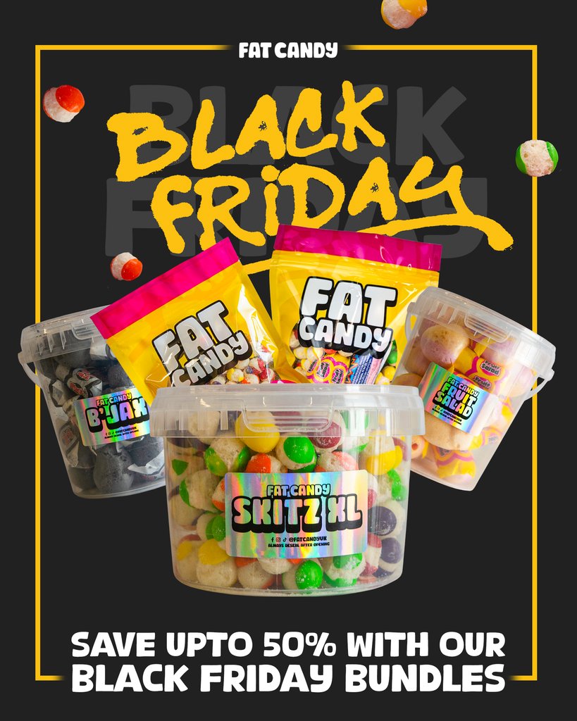 Our Black Friday even is causing a bit of a storm. You may currently experience slow load times on our website, please bear with us! 

Get upto 50% with our Black Friday Bundles! 

fatcandy.co.uk/collections/bl…