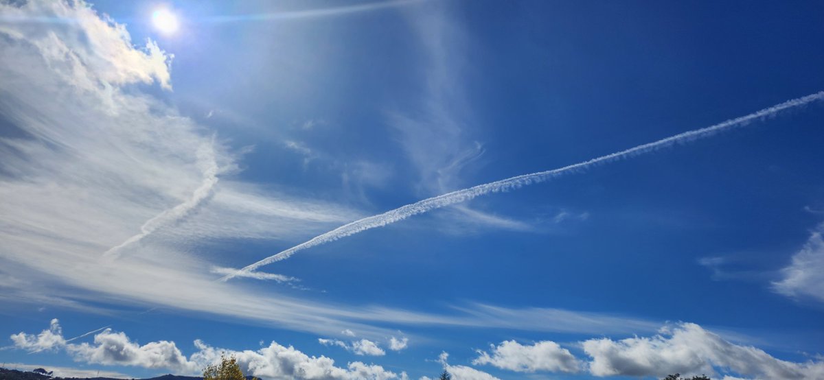 I go outside to enjoy the sunshine and see this crap. Thanks for the fucking chemtrails assholes!