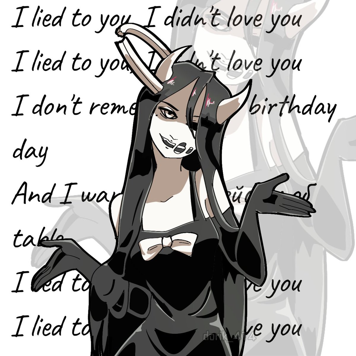 Я тобі брехала, я тебе не кохала...

#BENDY #aliceangel #bendy_and_the_ink_machine #bendy_and_the_dark_revival