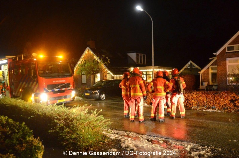 Schoorsteenbrand in Meeden