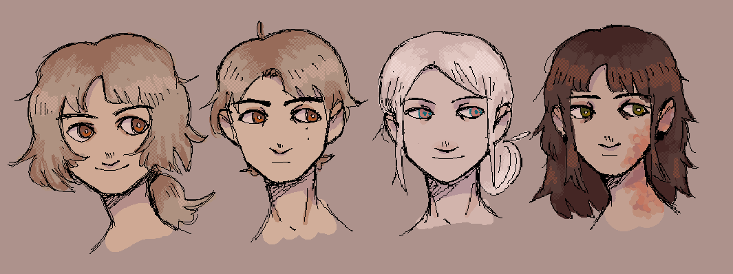 chives5000's tweet photo. fun and cool oc portraits i did a billion years ago https://t.co/o7xocAqhH0