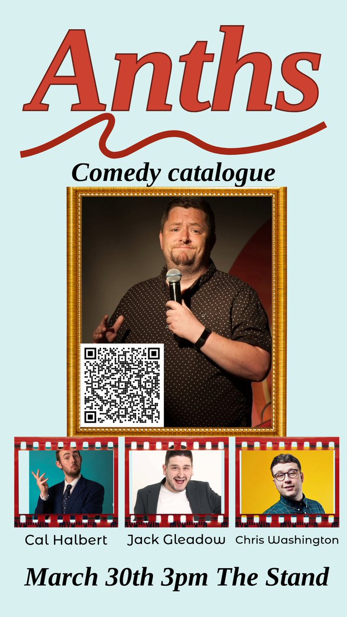 AnthYoung83's tweet image. Every year I do a solo show at the stand, this year my mental health hasn't allowed me to, so I've brought friends with me &amp;amp; put on one of the best line ups of comedy I have seen. The stand March 30th 3pm £12. This line up is that good, I can't believe I pulled it off! 

Link 👇🏼