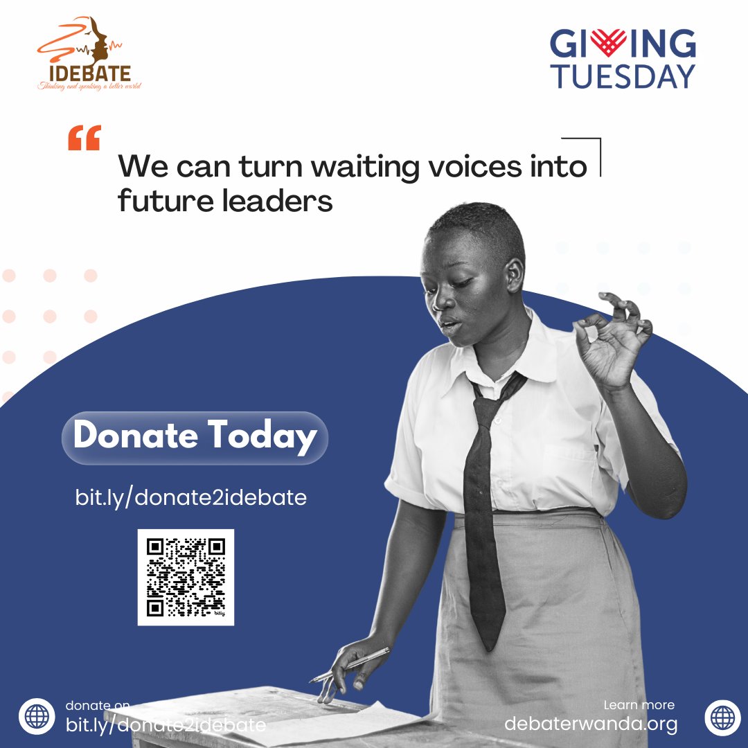 Every student deserves their voice to be heard. While 54.1% of our partner schools are public institutions, only 1% can afford debate programs. 

Donate to Public Schools heree: bit.ly/donate2idebate

#giving #GivingTuesdaycampaign #Debate
