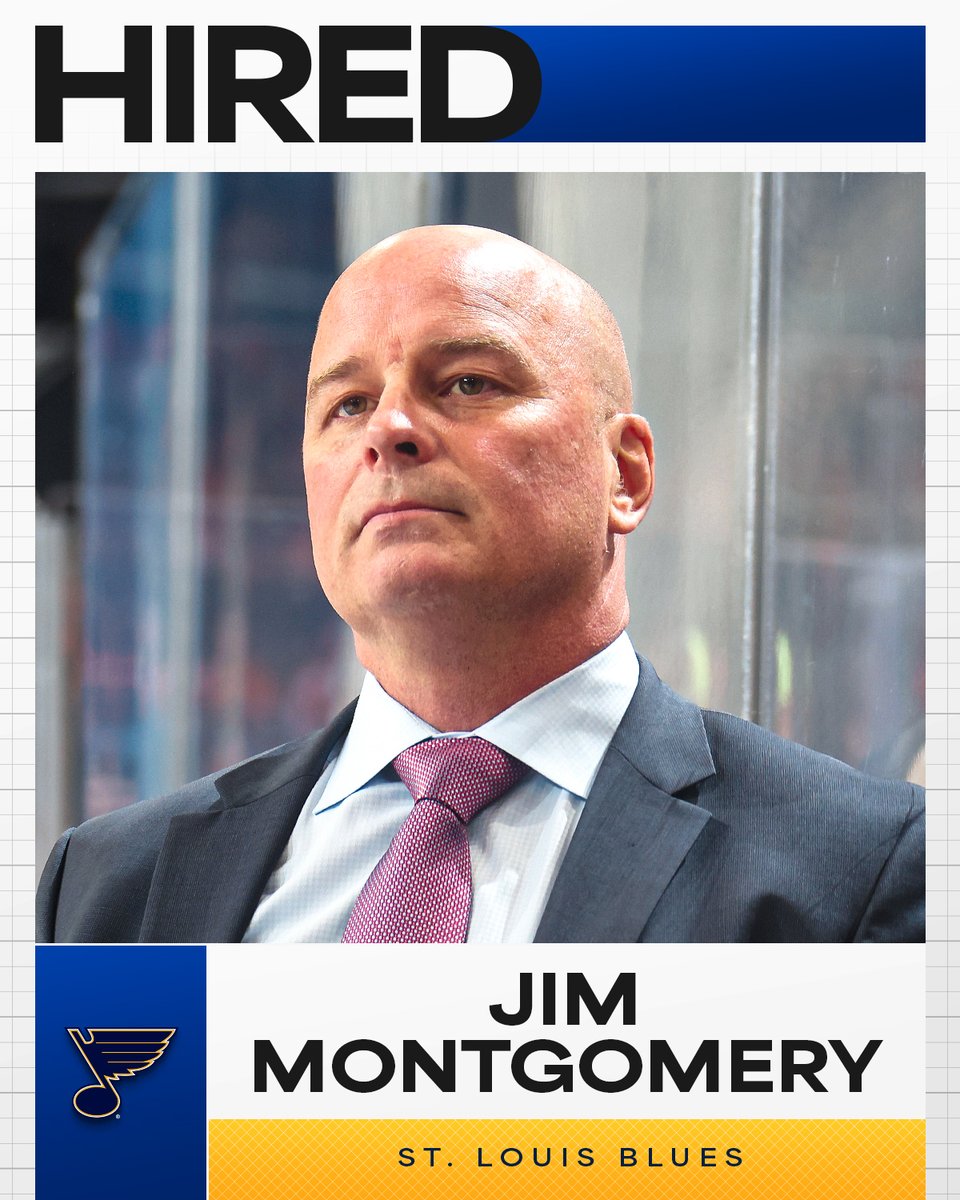 NHL (@nhl) on Twitter photo Jim Montgomery is heading to St. Louis 🎺 Jim Montgomery is heading to St. Louis 🎺