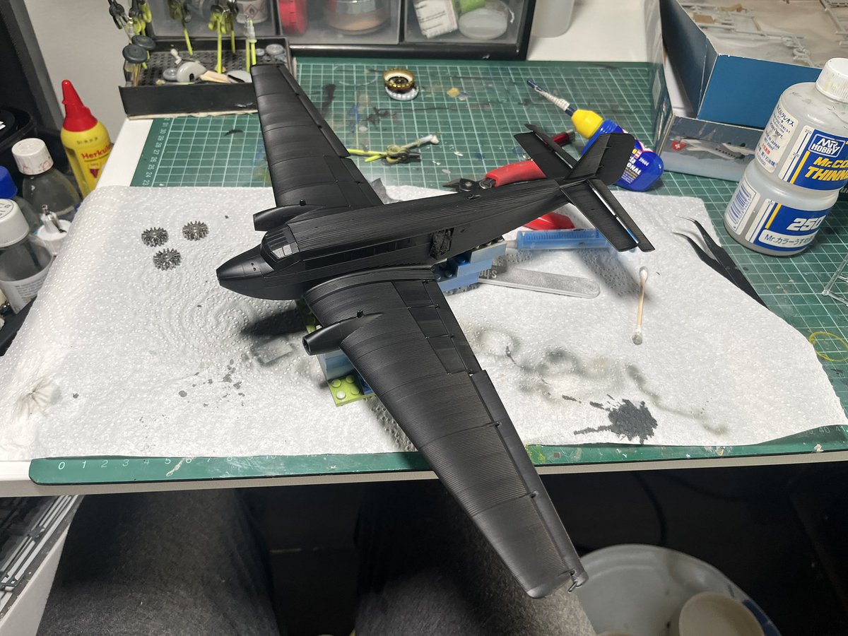KTMatjOliva's tweet photo. Black primer - best for silver… #scalemodel #scalemodeller #junkers https://t.co/VVxZ2R2HEg