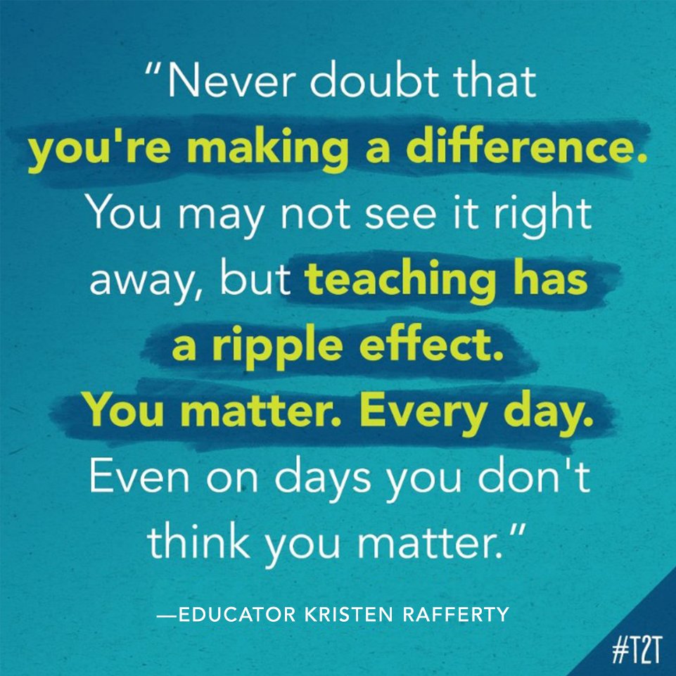 There's no telling what transformations you'll be setting in motion this week, says educator <a href="/MissKRafferty/">Kristen Rafferty</a>. 

#TeacherVoice