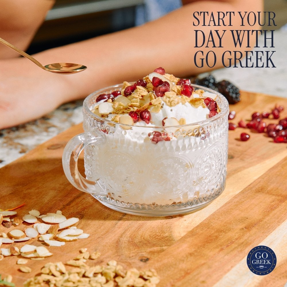 GoGreekYogurtSa's tweet photo. Fuel your morning with our delicious Go Greek yogurt, topped with granola and pomegranate seeds. The perfect way to start your day☀️

#gogreek #healthy_breakfast 
#vegan #healthy #hot_drinks #vegan_papaya_guava_mix  #Chai_latte #Riyadh_Seasons #Riyadh_cafe #Life_Style https://t.co/O4Lu52hoZg