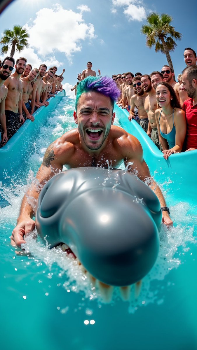 Cassie_Waves's tweet image. The HODL Tight waterslide isn’t for the faint of heart. 💎💦 It’s fast, wild, and keeps you hanging on for dear life—kinda like the market last week. Who’s sliding next? 😂🌊 #WavePoolParty #HODLOrSlide Bonus points if you manage to make it to the end without flipping over your