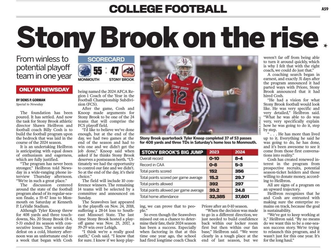StonyBrookFB's tweet photo. Morning read ☕️

📰 → https://t.co/dYcGHzrvfC

🌊🐺 x #As1 https://t.co/m3K7WwqHYj