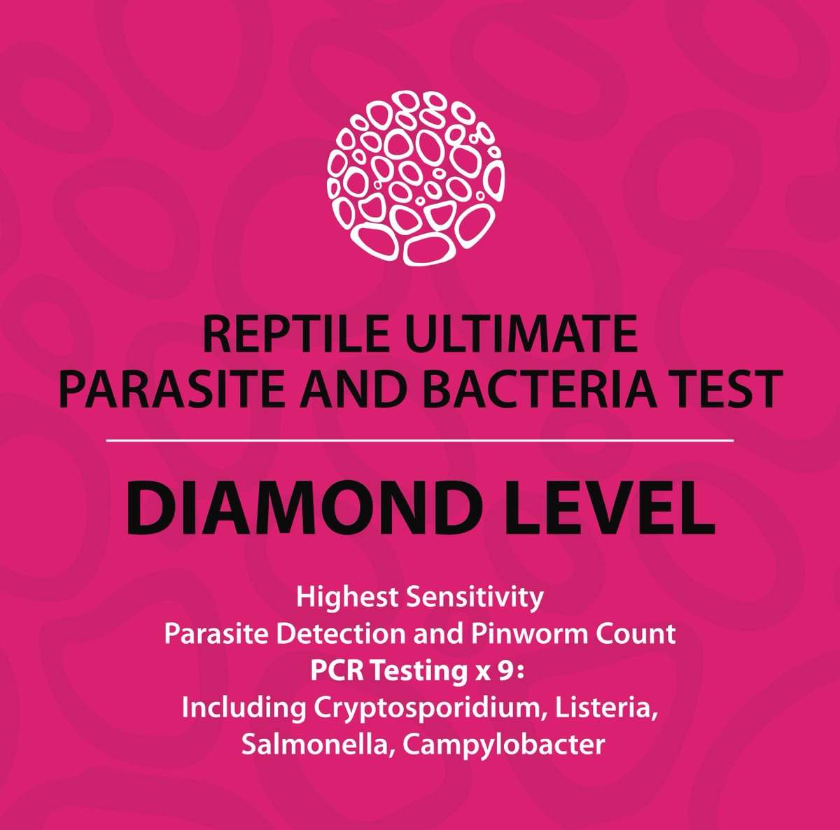Most Sensitive and Complete Reptile Test and Lowest Price in the UK:

REPTILE DIAMOND TEST

Includes full parasitology + 9 PCR tests including Crytosporidium, Salmonella, Listeria, Campylobacter.

Launch Price: loom.ly/-zNy2VA

#ReptileCare #HealthyReptiles #ReptileHealth