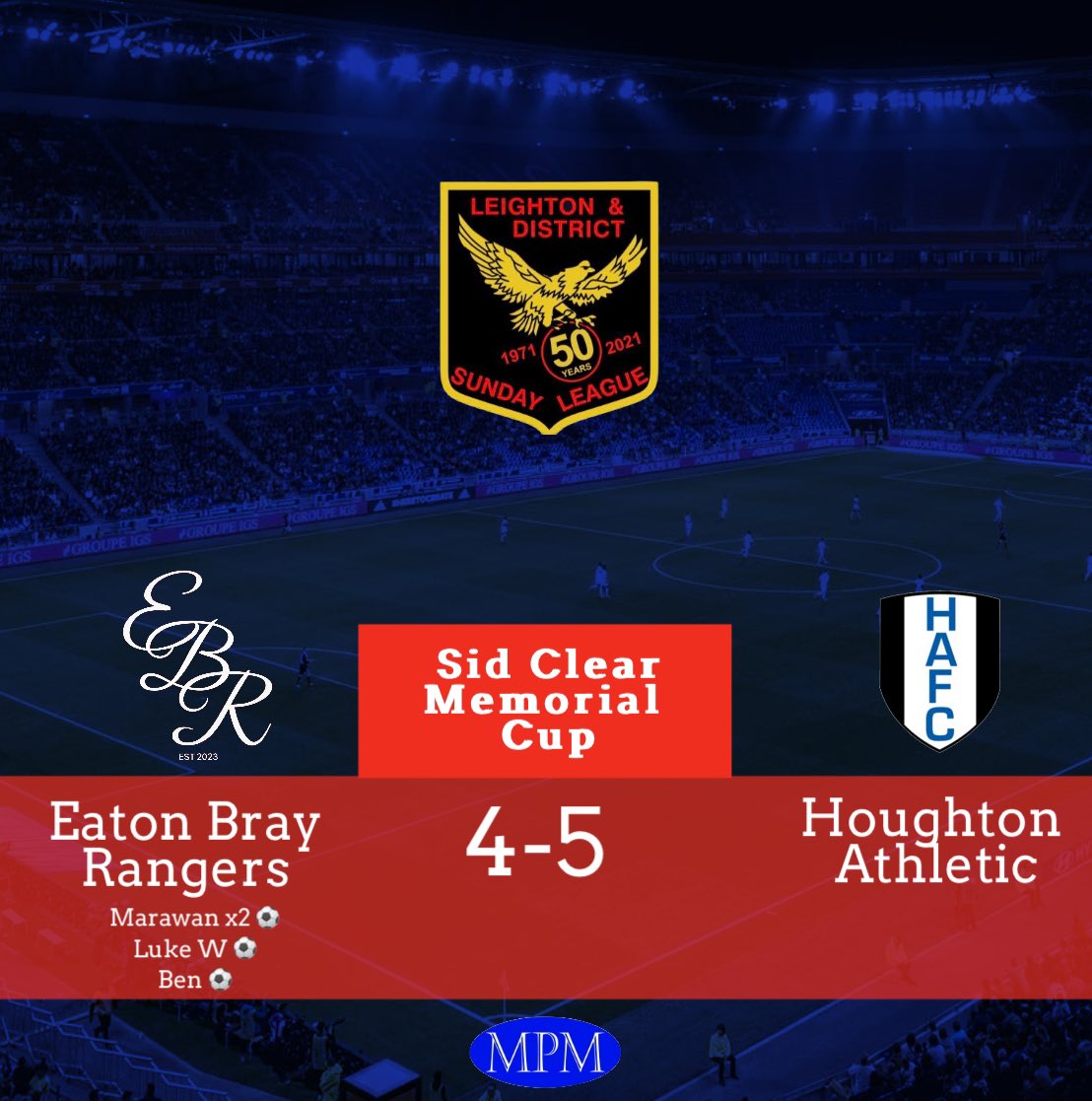 Out of the Sid Clear after a back and fourth game against <a href="/HAFC_official/">Houghton Athletic FC</a> we held our own for 90 minutes and could of walked away with a result but unfortunate errors were our undoing today 🥲

Good luck to Houghton for the rest of the  season 🤝

Marawan with MOTM

#uptheebr 🔵⚪️