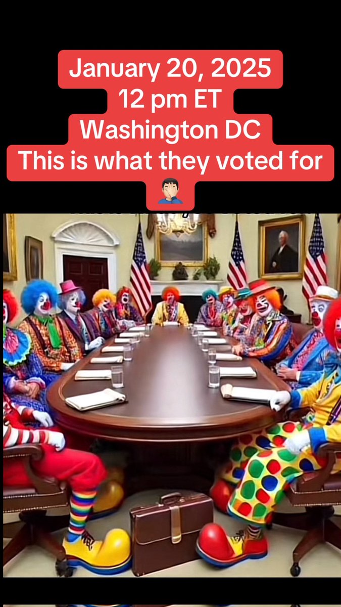 Drokinmo's tweet photo. @NBCNews Trumps cabinet are full of clowns🤡 https://t.co/Sxxryy2xWg
