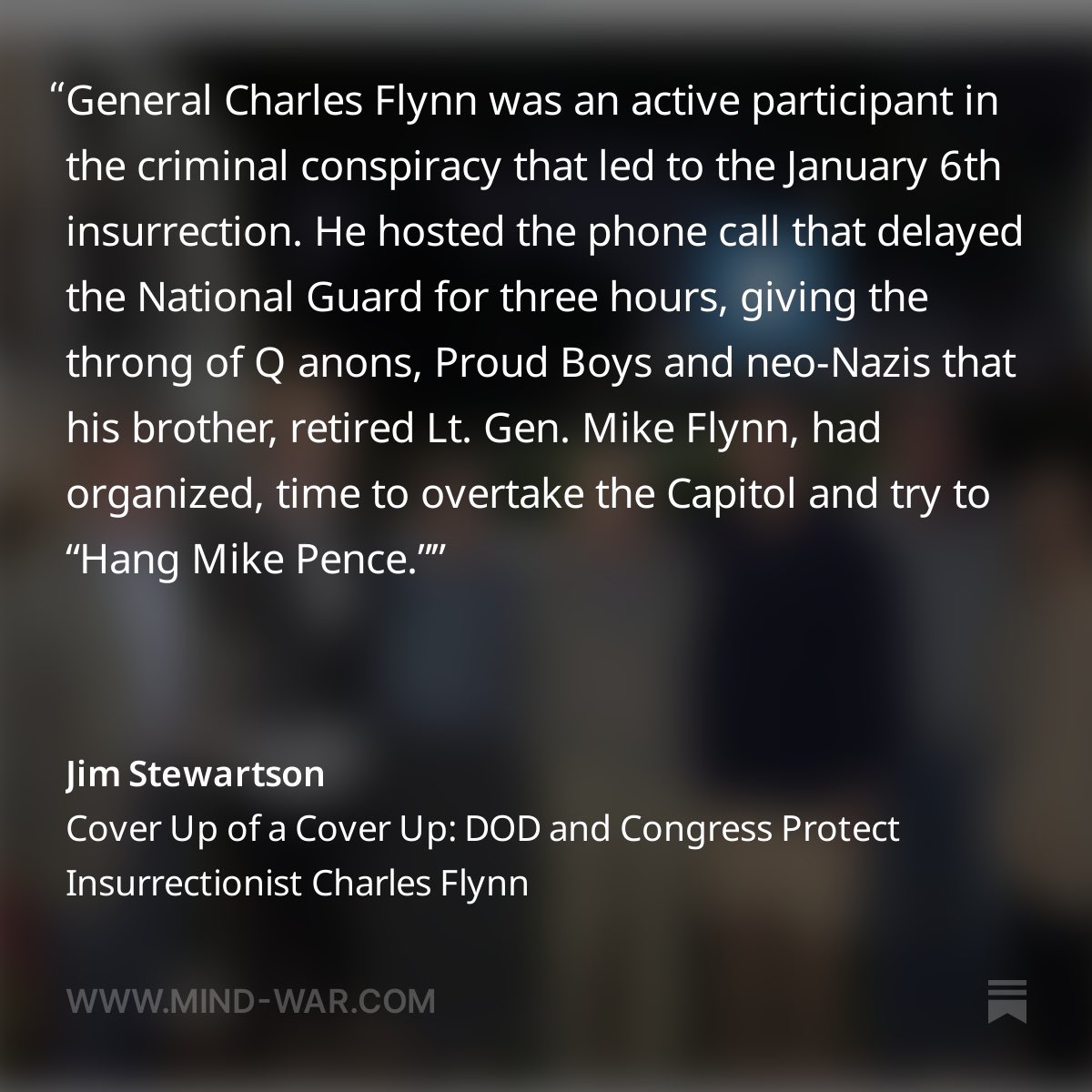 jimstewartson's tweet photo. The American people have a right to know why the entire military chain of command, all the way up to @POTUS, conspired to cover up @DeptofDefense actions that enabled the January 6th insurrection — and why the traitors who planned it are getting rewarded.
https://t.co/xQ0ZvR5gll https://t.co/MHkd2fBmM5