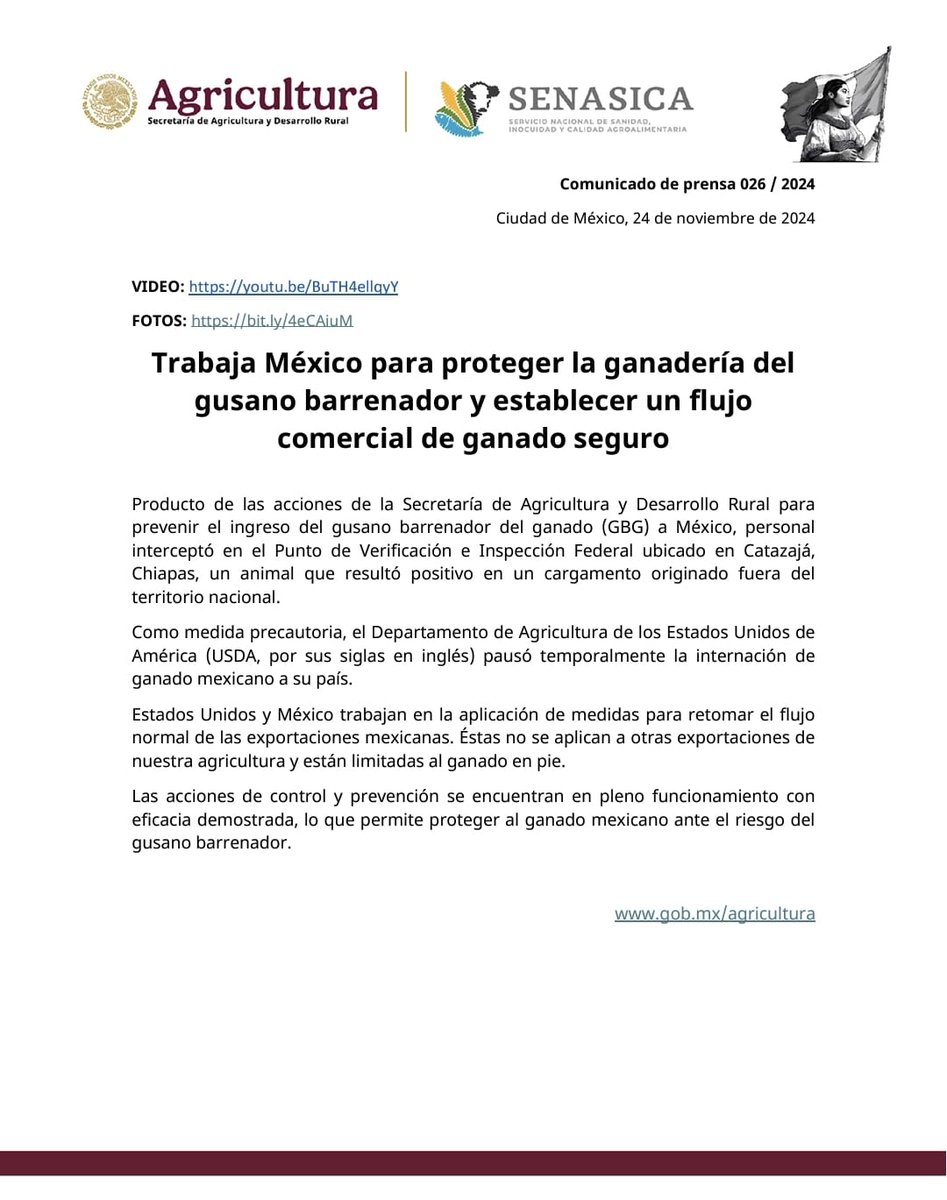 Secretaría de Agricultura y Desarrollo Rural tweet media