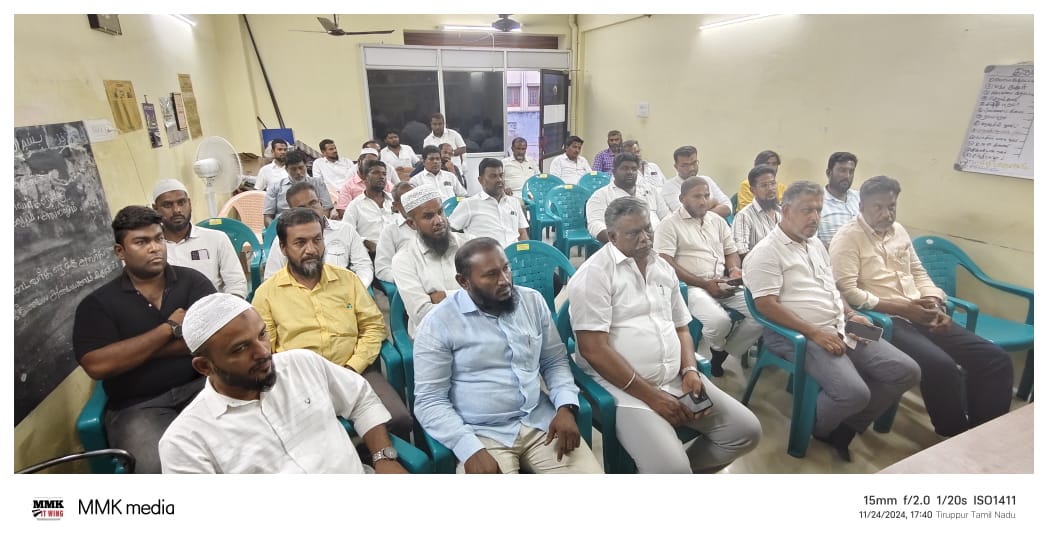 KovaiAmjath's tweet photo. வஃக்ப் சொத்துக்களை அபகபரிக்க சட்டமியற்றுகின்ற..
பல்லாயிரக்கணக்கான முஸ்லிம்களின் வீடுகளையும் பள்ளிவாசல்களை இடிக்கும் புல்டோசர் கலாசாரத்தை தடுத்திட..
நடைபெறும் பயங்கரவாத எதிர்ப்பு நாளான டிசம்பர் 6 போராட்டம் தொடா்பாக கோவை மண்டல ஆலோசனை கூட்டம் திருப்பூரில் நடைபெற்றது. #Dec01 #TMMK https://t.co/fBE1CI9Y6m