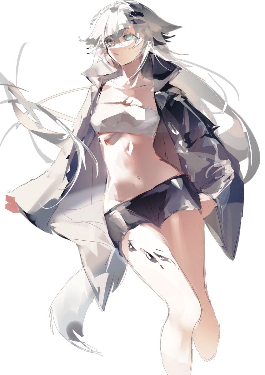 Trooopicalnight's tweet image. Sketch With Ref
 #アークナイツ #Arknights #明日方舟
#拉普兰德 #ラップランド #Lappland
