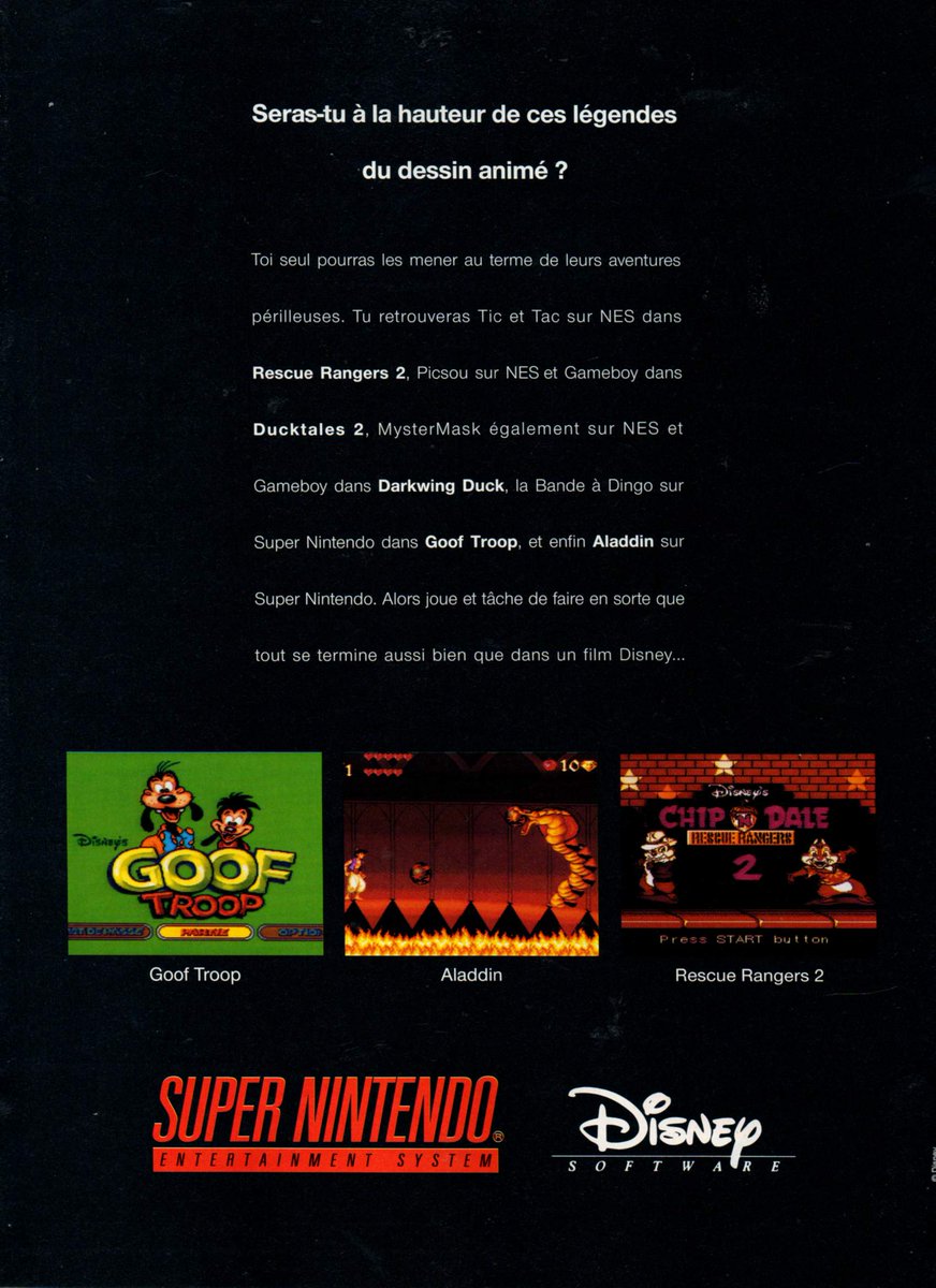 AllmightoFranky's tweet photo. La publicité du jour,bonjour!Des pubs pêchées dans le #PlayerOne 47 de novembre 1994!Deux belles doubles-pages,une pour les jeux #DisneySoftware sur consoles #Nintendo,et #StuntRaceFX le jeu de course en 3D avec la puce #SuperFX sur #Snes!#retro #80s #90s #retrogaming https://t.co/4X8Pfrlerw