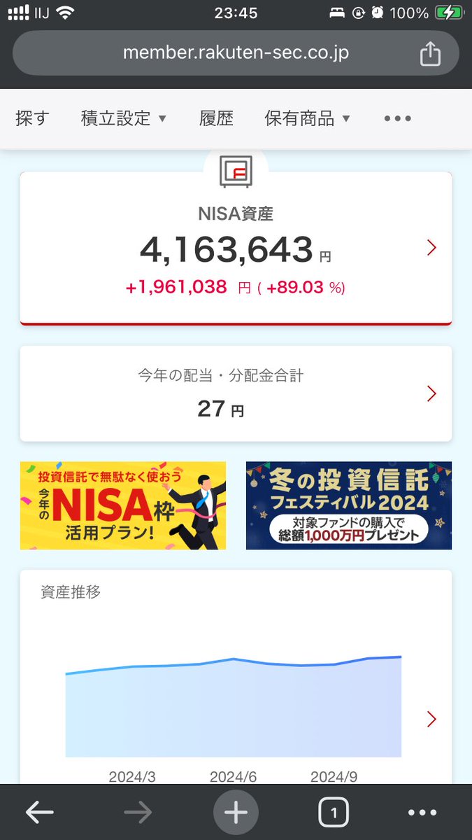 5kt's tweet photo. つみたてNISA（2018年5月〜2023年12月末）の投資成績。SBI証券に移って放置してるから知らん間にまた増えとる感がある。 https://t.co/0UBfbSAyvl