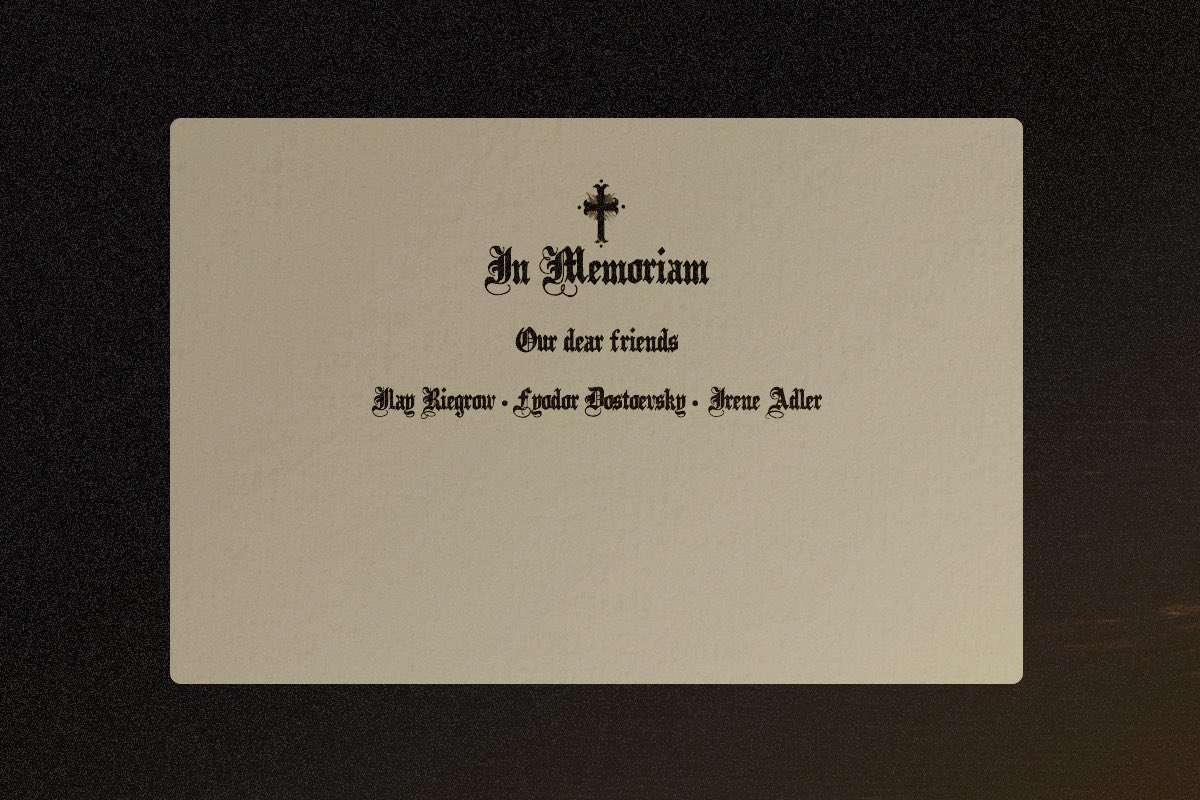 “May you find your eternal peace in the embrace of serenity. May your journey bring freedom from all burdens, and may forgiveness wash away your sins, granting you a place among the light. Rest now, for you are free.”