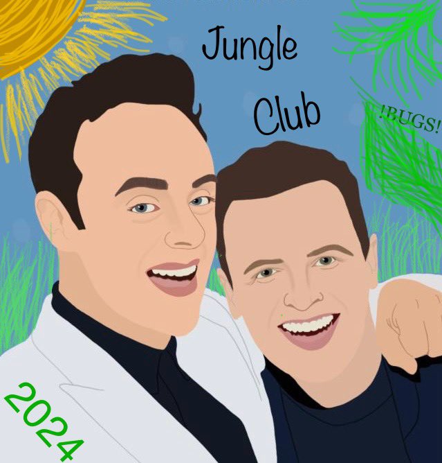 RowleyMartine's tweet photo. @mitrestudios #jungleclub @antanddec logo https://t.co/fapHXLFYMy