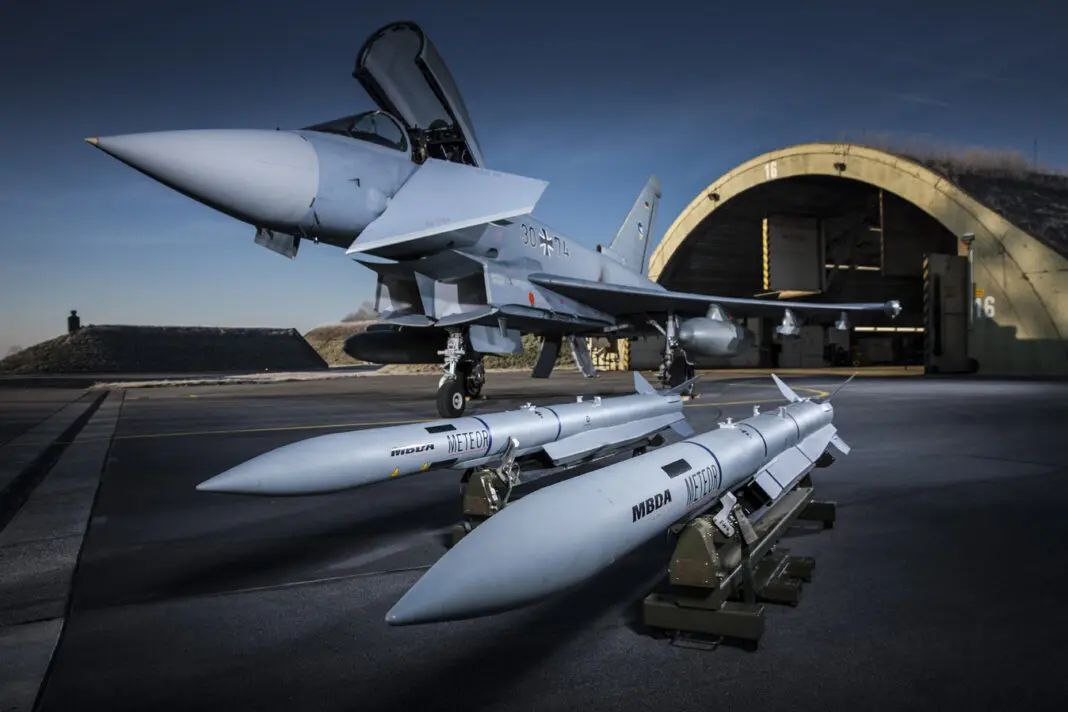MissileMan62075's tweet photo. #Germany approves €521 million for additional Meteor missiles to equip its Eurofighter Typhoons. 🇩🇪✈️ This is the third batch of Meteors, making the German Air Force one of the most formidable in the world. #Eurofighter #Meteor #AirForce #Defense #Military #Aviation #MBDA https://t.co/CfifY14jgD