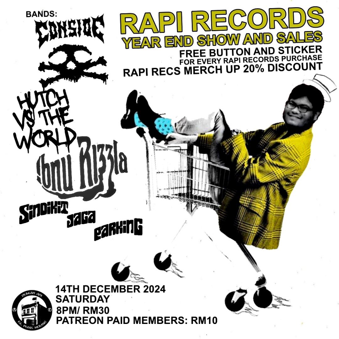 End year show by rumah api,
And also probably our last show for this year ? 
So seeya !
Ouff setlist sama kat penang kot set garing + penebusan album entirely.