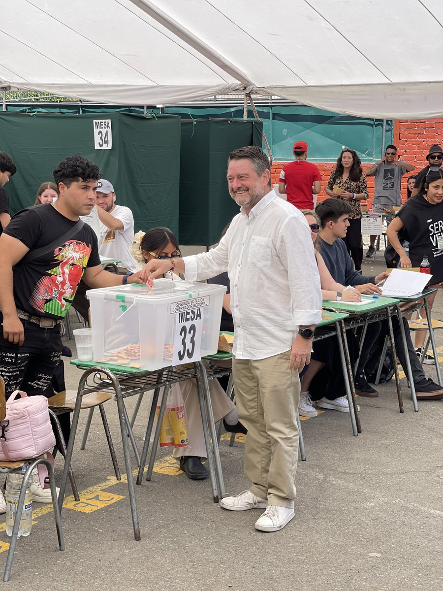 Votó nuestro candidato! 

La opción del diálogo, del respeto, de trabajar con todos, de una gestión pública que tiene en el centro a las personas y que trabaja por seguir recuperando la ciudad! 

Claudio <a href="/Orrego/">Claudio Orrego L.</a> Gobernador! 🫰🏻