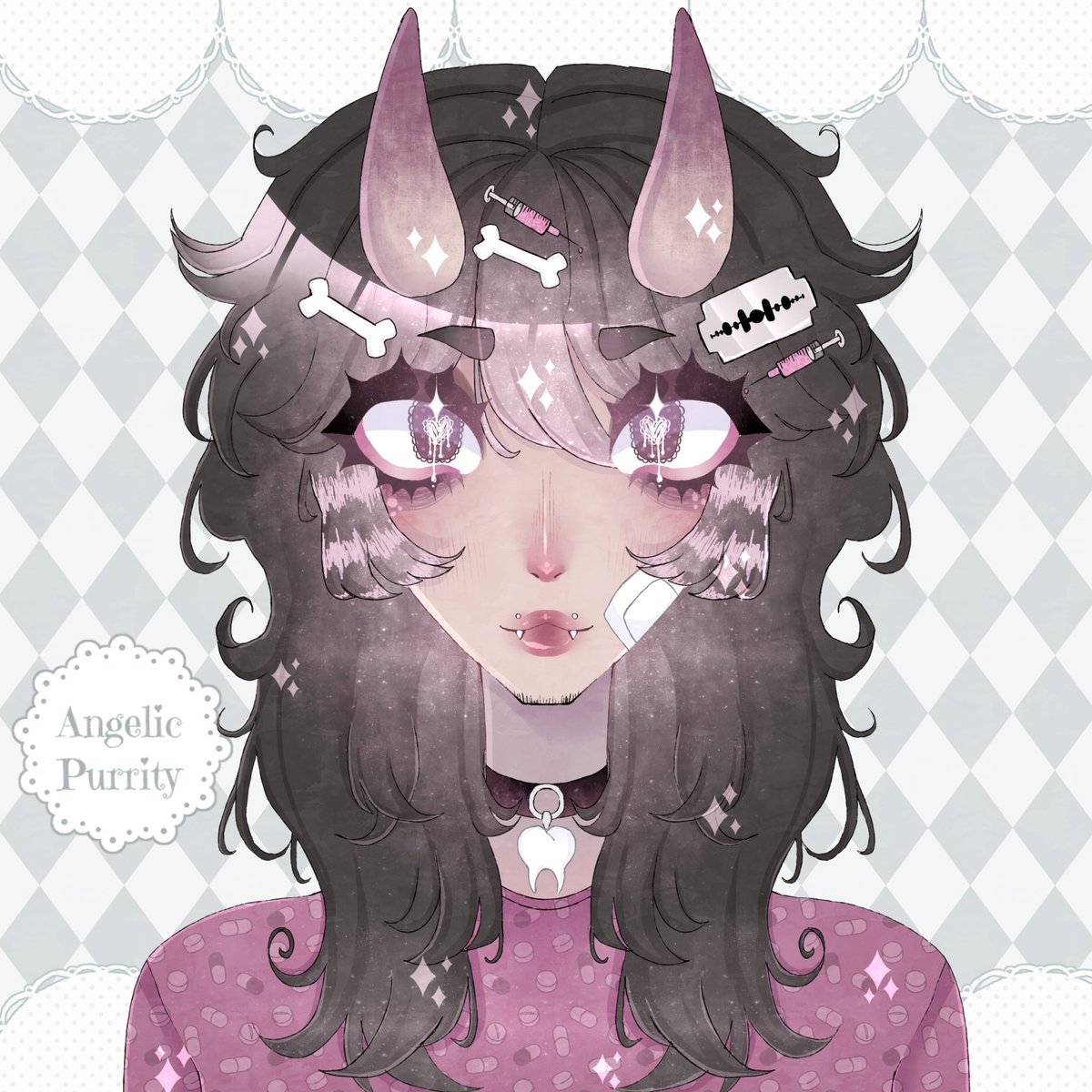 AngelicPurrity's tweet photo. Elliott's bf
#menhera #cutecore #demonkin #kawaiiart #yamikawaii #gurokawaii #cuteart #smallartist #pastelgoth #artmoots https://t.co/lYrgJXsYHO