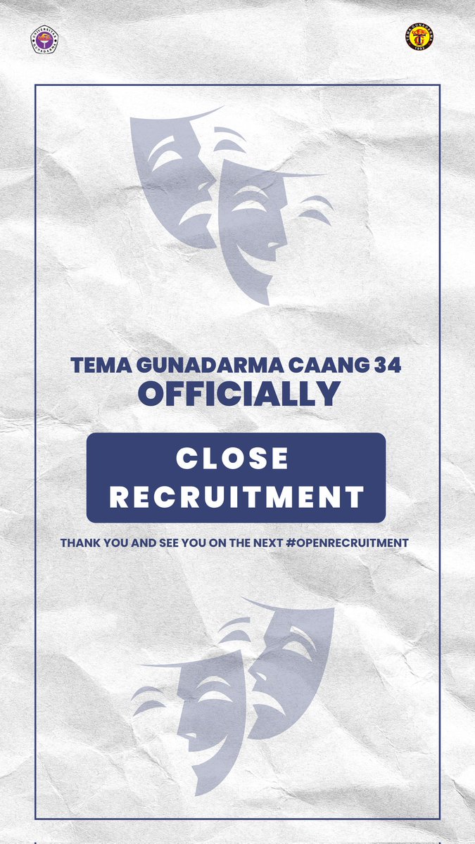 ✨ Close Recruitment Calon Anggota TEMA GUNADARMA ✨

Terima kasih atas antusiasme dan semangat luar biasa kalian yang sudah mendaftar dan bergabung bersama TEMA GUNADARMA! Pendaftaran calon anggota TEMA Gunadarma resmi ditutup.  

TEMA GUNADARMA,
Hidup, Giat, Jaya, Tema!