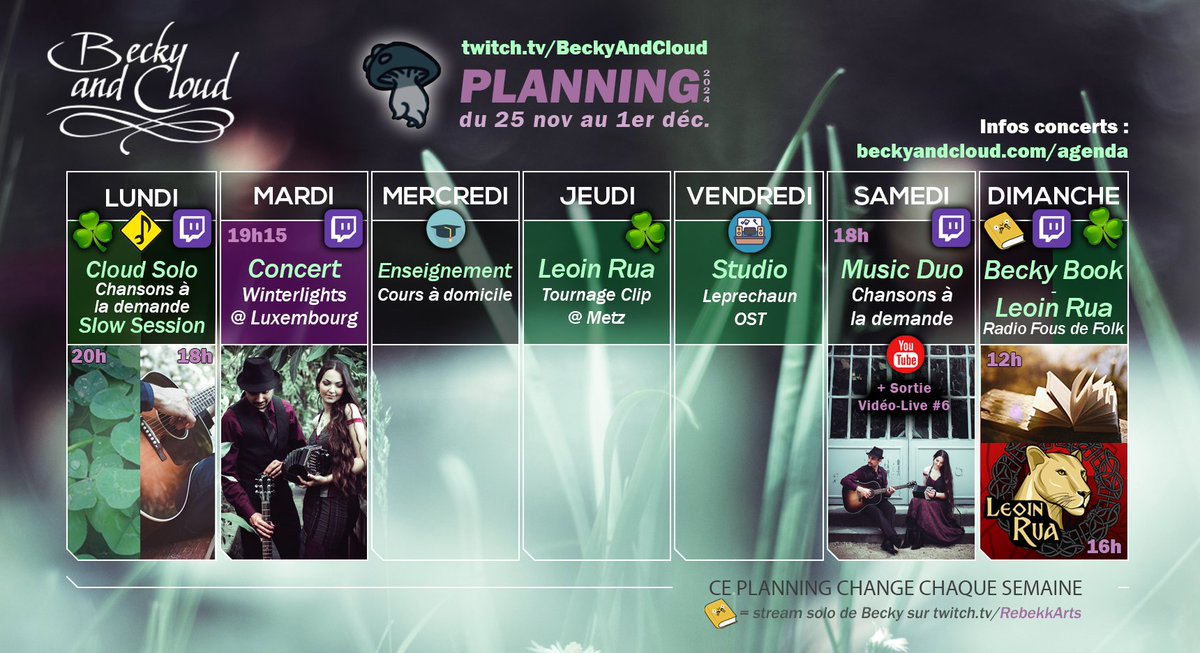 BeckyAndCloud's tweet photo. J'ai pas assez de caractères pour tout décrire, alors ouvrez les yeux et cliquez sur les liens ci-dessous pour plus d'infos ^^ :  

► STREAMS : https://t.co/krNUk54Fpk
► CONCERTS : https://t.co/Ia2T8ALVhJ 

#TwitchStreamers  #TwitchPartners https://t.co/Rg8UblvQDx
