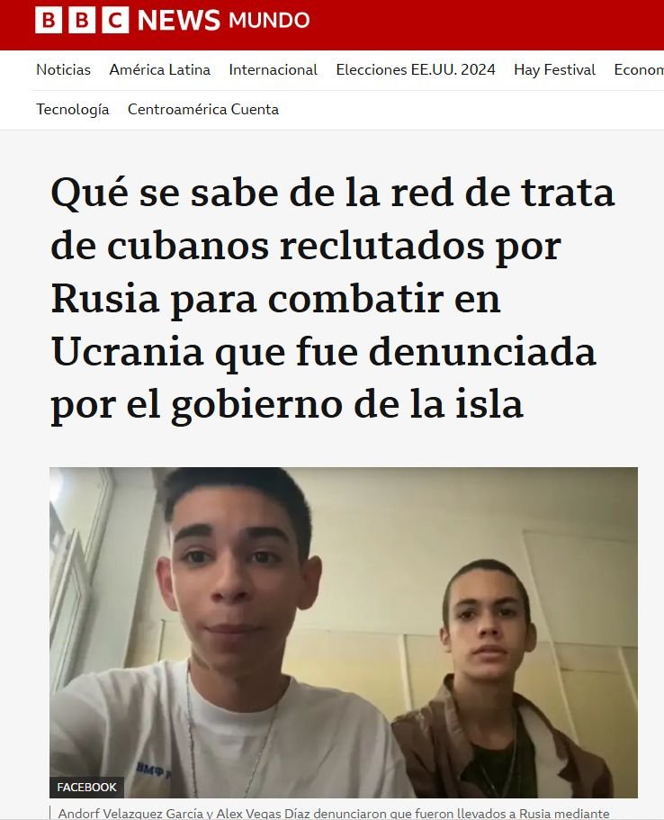 nachomdeo's tweet photo. El reclutamiento sigue el mismo patrón que el que se usa para contratar a ciudadanos cubanos: promesas de trabajo en el mercado civil a personas de países pobres bajo el amparo de gobiernos que responden al mismo signo que Rusia y sus aliados https://t.co/AE56jXfVpC